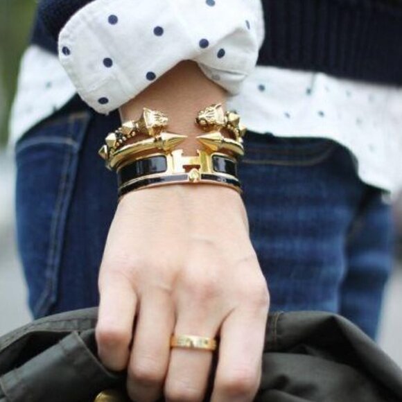 💜 Stella & Dot Artemis Cuff Lionhead Studs Edgy - Picture 7 of 13